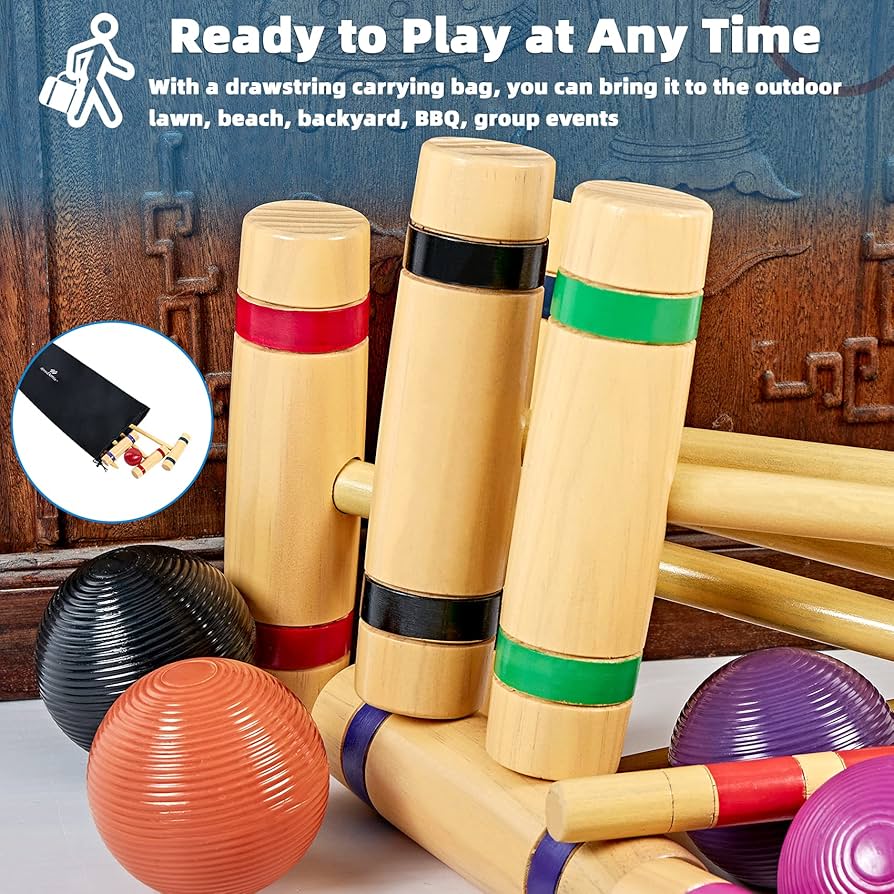 マスターズドリーム3種x2セット　おまけ付き Amazon.com: SpeedArmis 28In Croquet Party Set for 8 Players